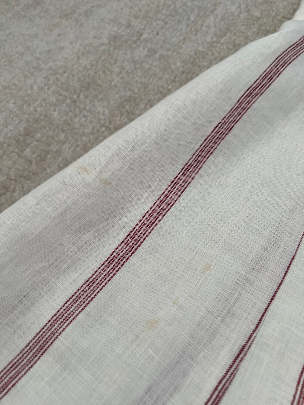 Reformation Lavender Linen Striped Midi Dress 12 - Picture 9 of 13